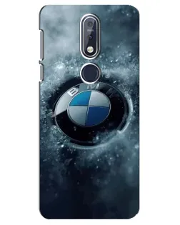 Чехол для Nokia 7.1 (2018) с картинкой «Логотип BMW — лед»