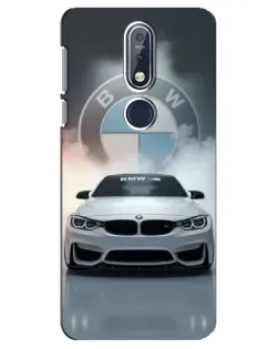 Чехол для Nokia 7.1 (2018) с картинкой «BMW в белом дыму»