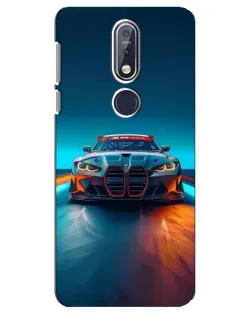 Чехол для Nokia 7.1 (2018) с картинкой «BMW — огни неона»