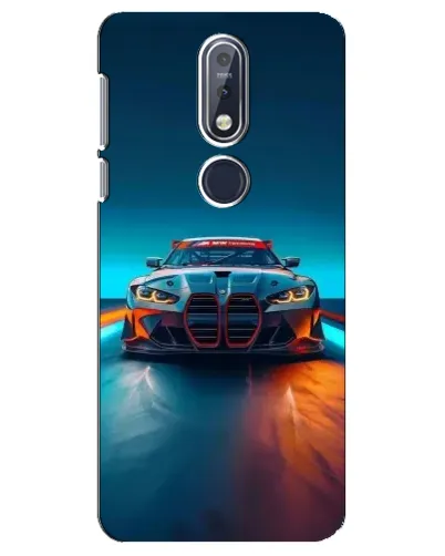 Чехол для Nokia 7.1 (2018) с картинкой «BMW — огни неона» Чехол для Nokia 7.1 (2018) с картинкой «BMW — огни неона»