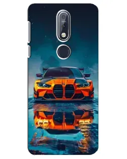 Чехол для Nokia 7.1 (2018) с картинкой «BMW — золотая эмблема»
