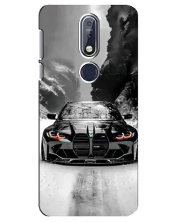 Чехол для Nokia 7.1 (2018) с картинкой «BMW — акварельный дрифт»