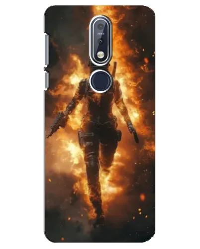 Чехол для Nokia 7.1 (2018) с картинкой «BMW — скорость в дожде»