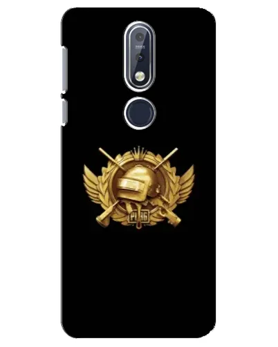 Чехол для Nokia 7.1 (2018) с картинкой «PUBG — оранжевый градиент»