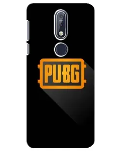 Чехол для Nokia 7.1 (2018) с картинкой «PUBG — рамка лого»