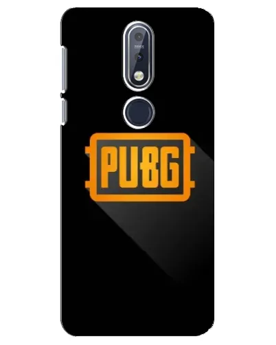 Чехол для Nokia 7.1 (2018) с картинкой «PUBG — рамка лого»