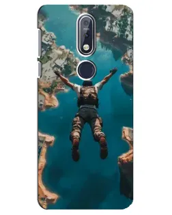 Чехол для Nokia 7.1 (2018) с картинкой «PUBG — свободное падение»
