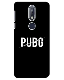 Чехол для Nokia 7.1 (2018) с картинкой «PUBG — белый логотип»