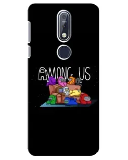 Чехол для Nokia 7.1 (2018) с картинкой «Логотип Among Us» Чехол для Nokia 7.1 (2018) с картинкой «Логотип Among Us»