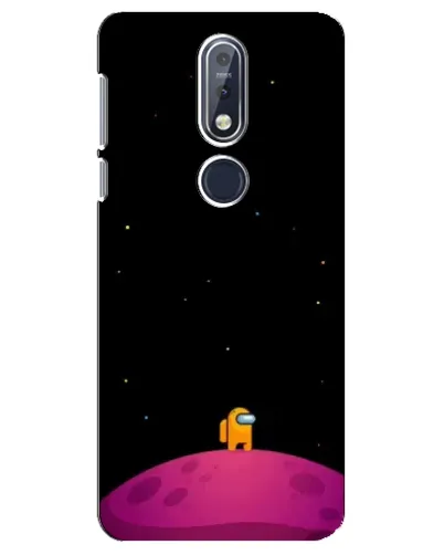 Чехол для Nokia 7.1 (2018) с картинкой «Одинокий герой на планете»