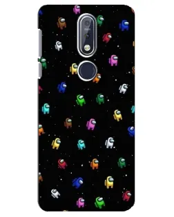 Чехол для Nokia 7.1 (2018) с картинкой «Экипаж Among Us» Чехол для Nokia 7.1 (2018) с картинкой «Экипаж Among Us»