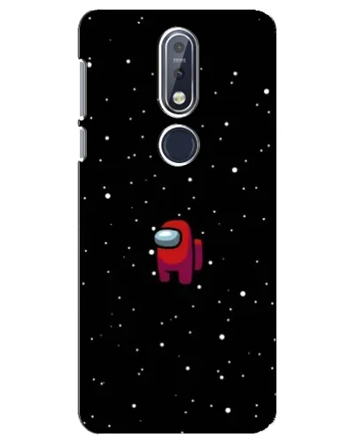 Чехол для Nokia 7.1 (2018) с картинкой «Красный Among Us»