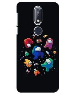 Чехол для Nokia 7.1 (2018) с картинкой «Among Us космос»