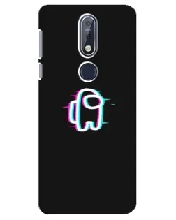 Чехол для Nokia 7.1 (2018) с картинкой «Among Us неон»
