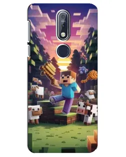 Чехол для Nokia 7.1 (2018) с картинкой «Стив на ферме» Чехол для Nokia 7.1 (2018) с картинкой «Стив на ферме»