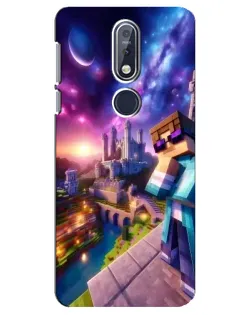 Чехол для Nokia 7.1 (2018) с картинкой «Стив и космос» Чехол для Nokia 7.1 (2018) с картинкой «Стив и космос»