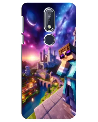 Чехол для Nokia 7.1 (2018) с картинкой «Стив и космос»