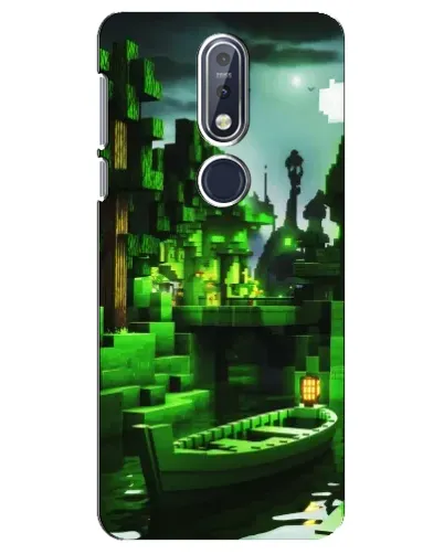 Чехол для Nokia 7.1 (2018) с картинкой «Minecraft лесной пейзаж»