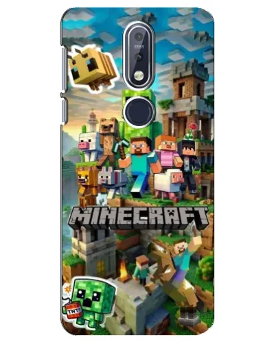 Чехол для Nokia 7.1 (2018) с картинкой «Замок Minecraft»