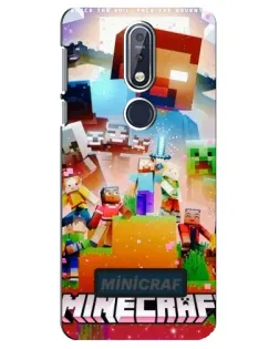 Чехол для Nokia 7.1 (2018) с картинкой «Minecraft герои игры» Чехол для Nokia 7.1 (2018) с картинкой «Minecraft герои игры»