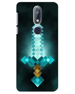 Чехол для Nokia 7.1 (2018) с картинкой «Алмазный меч неон»