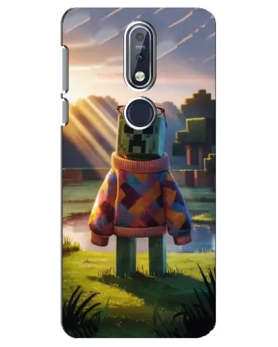 Чехол для Nokia 7.1 (2018) с картинкой «Крипер в свитере»