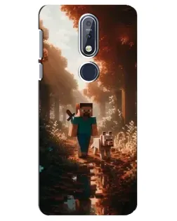 Чехол для Nokia 7.1 (2018) с картинкой «Стив в лесу»