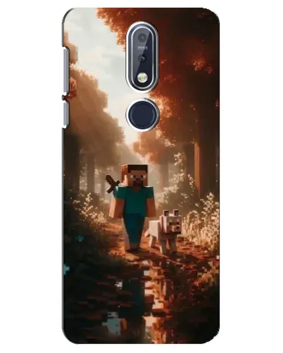 Чехол для Nokia 7.1 (2018) с картинкой «Стив в лесу»