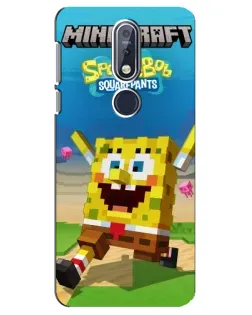 Чохол для Nokia 7.1 (2018) з картинкою «Губка Боб Minecraft» Чохол для Nokia 7.1 (2018) з картинкою «Губка Боб Minecraft»