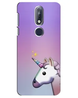 Чехол для Nokia 7.1 (2018) с картинкой «Единорог градиент»