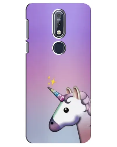 Чехол для Nokia 7.1 (2018) с картинкой «Единорог градиент»