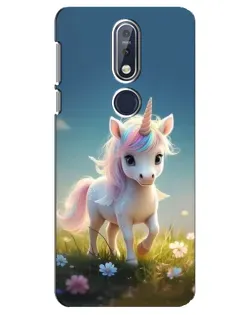 Чехол для Nokia 7.1 (2018) с картинкой «Единорог на поляне»