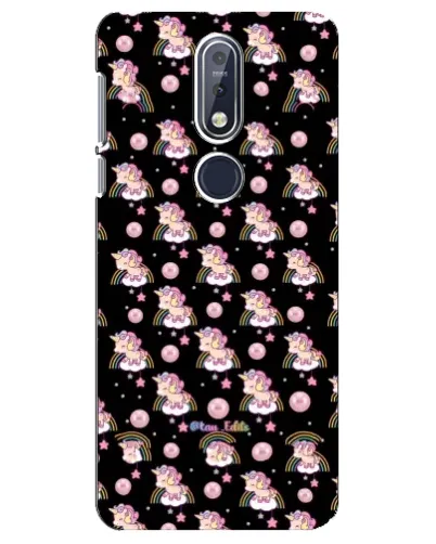 Чехол для Nokia 7.1 (2018) с картинкой «Magic Unicorn паттерн»