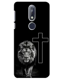 Чохол для Nokia 7.1 (2018) з картинкою «Лев та Хрест»