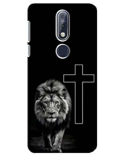 Чехол для Nokia 7.1 (2018) с картинкой «Лев и Крест» Чехол для Nokia 7.1 (2018) с картинкой «Лев и Крест»