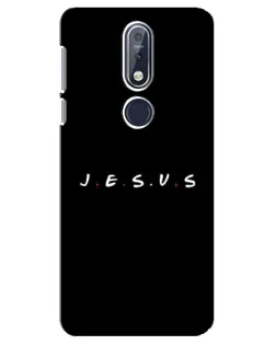 Чехол для Nokia 7.1 (2018) с картинкой «Точки веры J.E.S.U.S.»