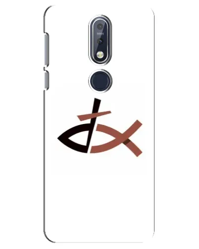 Чехол для Nokia 7.1 (2018) с картинкой «Рыба и крест» Чехол для Nokia 7.1 (2018) с картинкой «Рыба и крест»