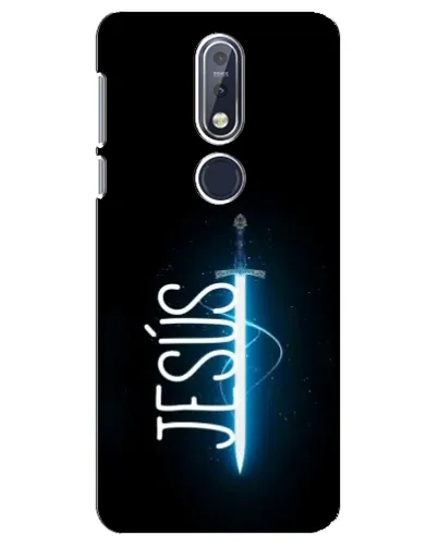 Чехол для Nokia 7.1 (2018) с картинкой «Меч Духа Jesus» Чехол для Nokia 7.1 (2018) с картинкой «Меч Духа Jesus»