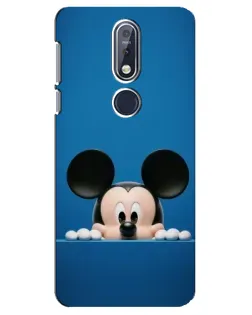 Чехол для Nokia 7.1 (2018) с картинкой «Микки выглядывает»