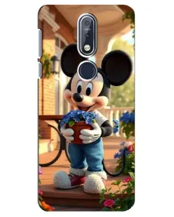 Чехол для Nokia 7.1 (2018) с картинкой «Микки садовод»