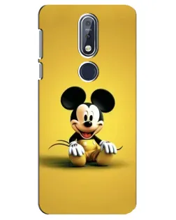 Чехол для Nokia 7.1 (2018) с картинкой «Микки на желтом»