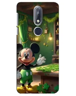 Чехол для Nokia 7.1 (2018) с картинкой «Микки в мастерской»