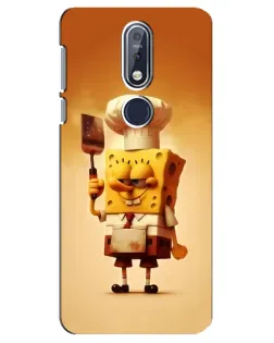 Чехол для Nokia 7.1 (2018) с картинкой «Губка Боб повар»