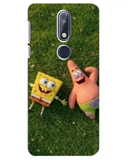 Чехол для Nokia 7.1 (2018) с картинкой «Друзья на лужайке»