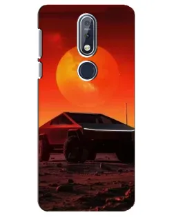 Чехол для Nokia 7.1 (2018) с картинкой «Cybertruck на Марсе»