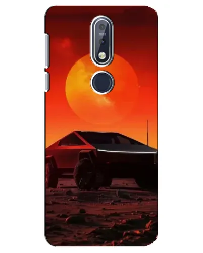 Чехол для Nokia 7.1 (2018) с картинкой «Cybertruck на Марсе» Чехол для Nokia 7.1 (2018) с картинкой «Cybertruck на Марсе»