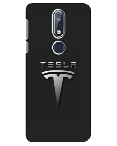 Чехол для Nokia 7.1 (2018) с картинкой «Стальной логотип Tesla» Чехол для Nokia 7.1 (2018) с картинкой «Стальной логотип Tesla»