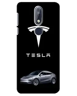 Чехол для Nokia 7.1 (2018) с картинкой «Tesla Model Y»