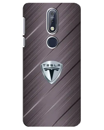 Чехол для Nokia 7.1 (2018) с картинкой «Металлическая текстура Tesla» Чехол для Nokia 7.1 (2018) с картинкой «Металлическая текстура Tesla»