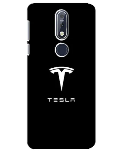 Чехол для Nokia 7.1 (2018) с картинкой «Tesla White Logo» Чехол для Nokia 7.1 (2018) с картинкой «Tesla White Logo»